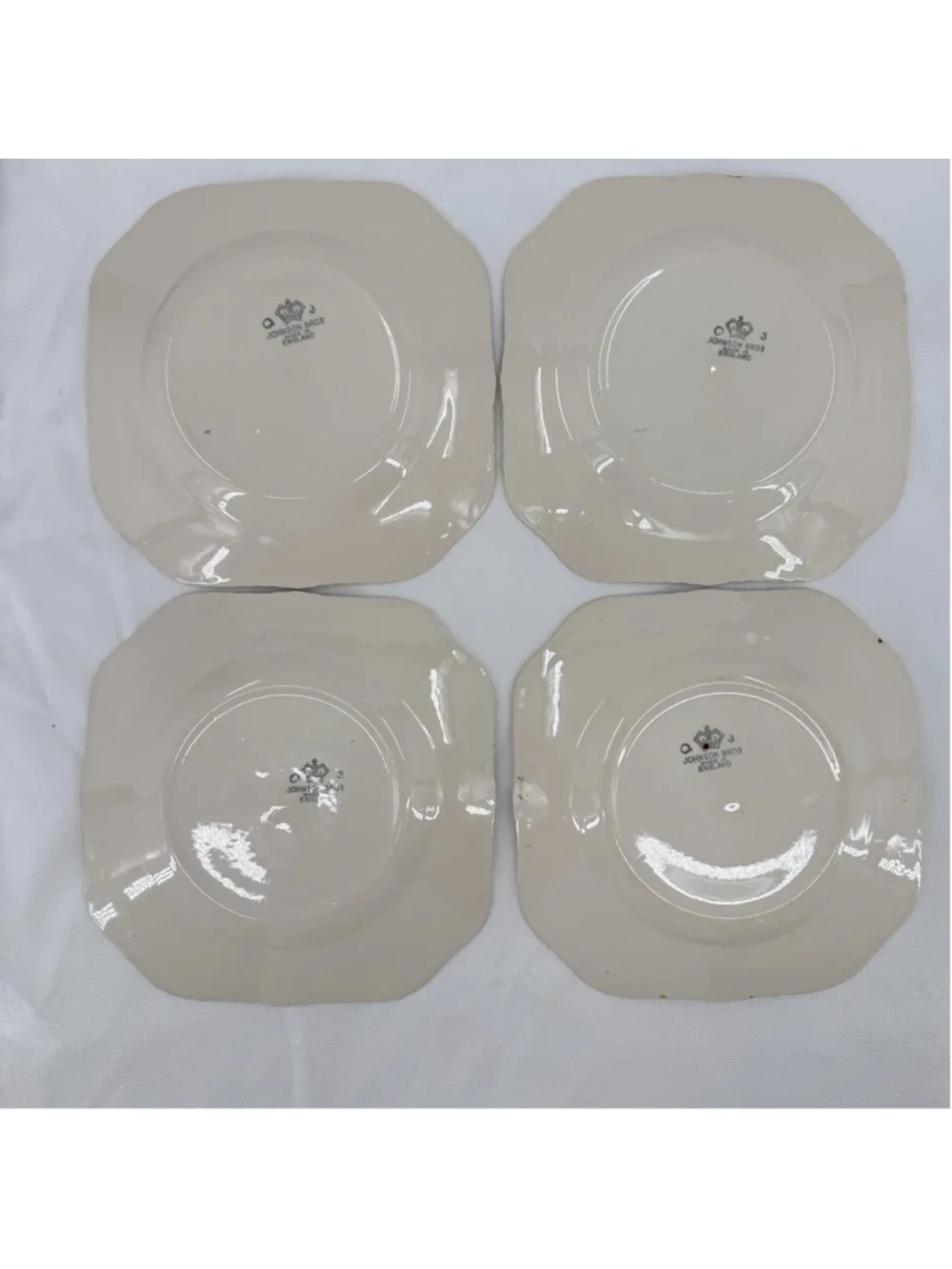 Set of 4 Vintage Johnson Bros California Plates Fruit 7.5 inch Made in England